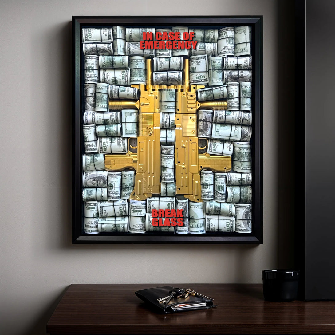 Cartel Gold Uzi Art - Derich Gallery