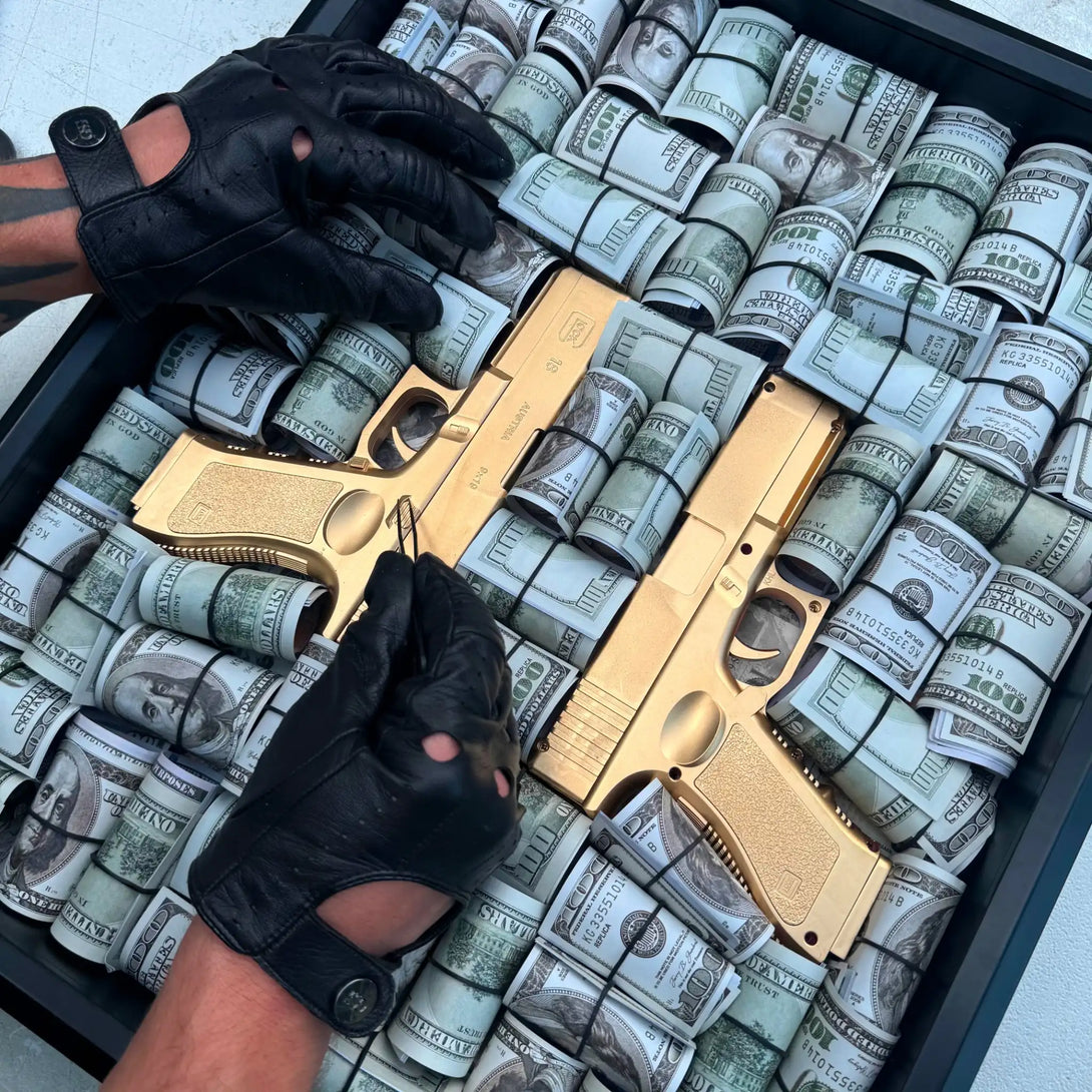 Gold Glock Duo | 16×20 in - Derich Gallery